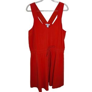 NWOT Athleta Savannah Strap Drawstring Sporty Mini Dress w/ Pockets in Orange